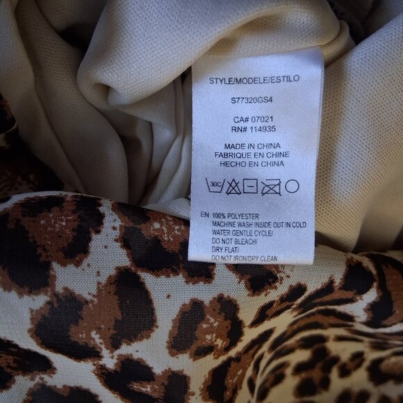 Stella Cruz Girls Size XL (14-16) Leopard Print Ruffle Sleeve Overlay Romper - Picture 7 of 11